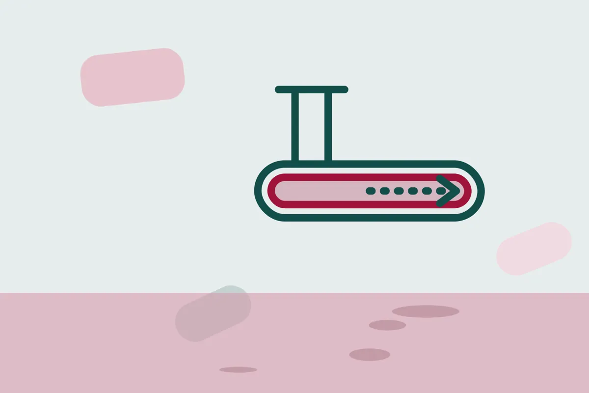 Illustration of a liner sliding through a sewer pipe